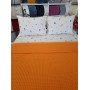 ETEHOMETEX ÇİFT KİŞİLİK %100 PAMUK HAVUZLU PİKE TAKIMI TURUNCU 8696474232074